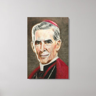 Blessed Fulton J. Sheen Portrait Canvas Print