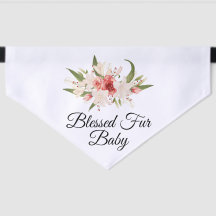Blessed Fur Baby with Watercolor Floral Design