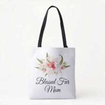 Blessed Fur Mom with Watercolor Floral Design