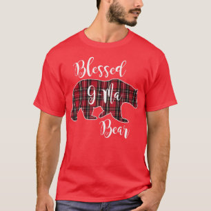 Blessed G-Ma Bear Red Tartan Plaid Grandma Gift Pr T-Shirt