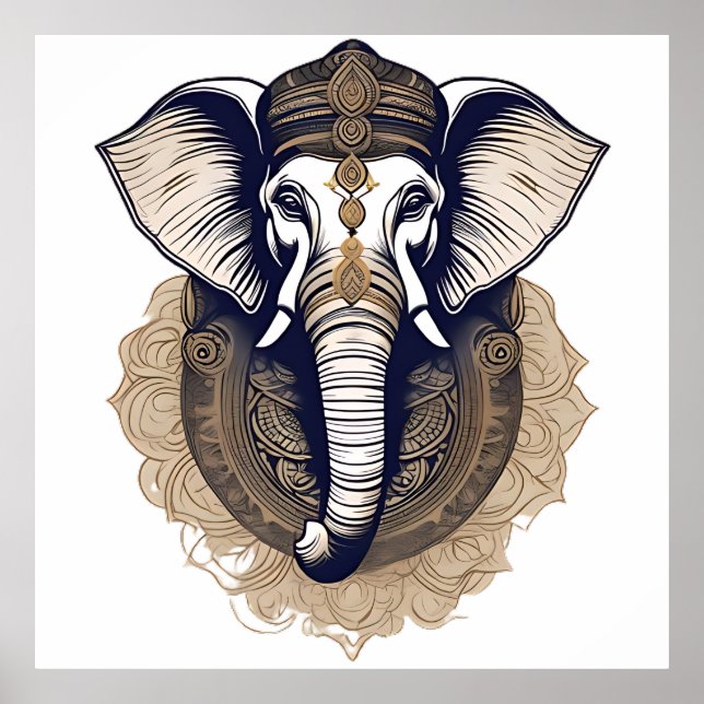 Blessed Ganesha: The Elephant God of Wisdom Poster (Front)