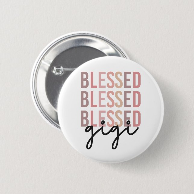 Blessed Gigi | Gifts for Gigi Grandma Button (Front & Back)