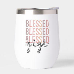 Blessed Gigi Gifts for Gigi Grandma Thermal Wine Tumbler
