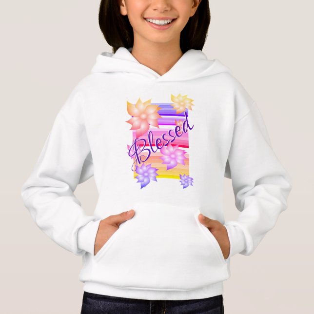 Blessed Girls White Hoodie (Front)
