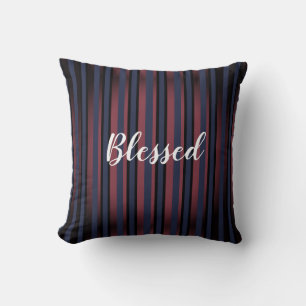 Blessed Glam Striped Throw Pillows