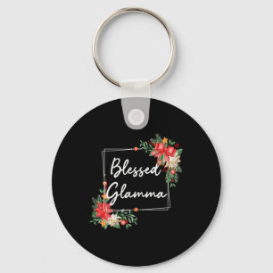 Blessed Glamma Floral Arrow Design For Christmas M Keychain