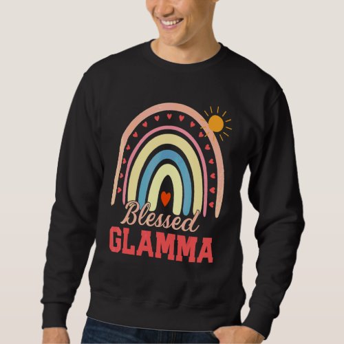 Blessed Glamma Rainbow Sunshine Glamma Mothers Day Sweatshirt