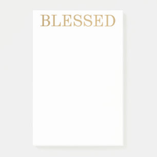 Blessed Gold Post-it Notes