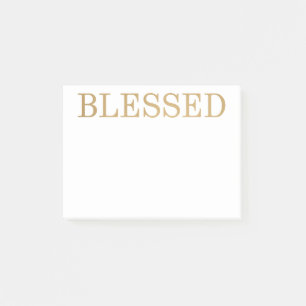 Blessed Gold Post-it Notes