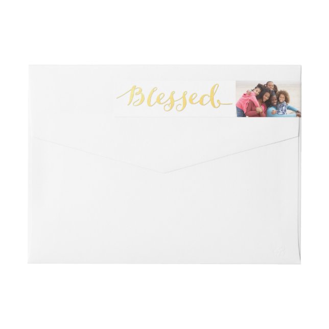 Blessed Gold Script | Holiday Labels (Back)