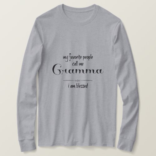 Blessed Gramma black text T_Shirt