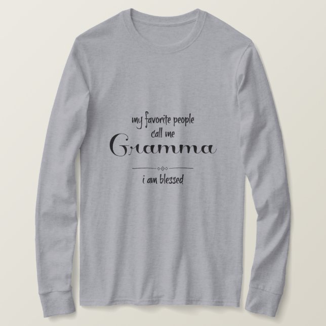 Blessed Gramma (black text) T-Shirt (Design Front)