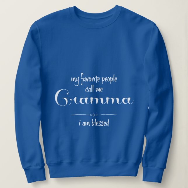 Blessed Gramma (white text) Sweatshirt (Design Front)