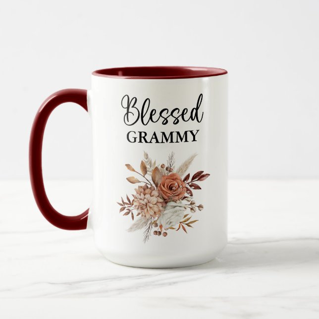 Blessed Grammy | Psalm 127:3 | Fall Floral  Mug (Left)