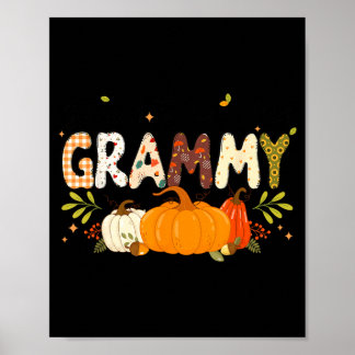 Blessed Grammy Pumpkin Fall Autumn Thanksgiving Poster