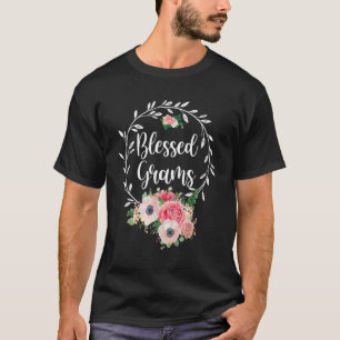 Blessed Grams  Flower Decor T-Shirt