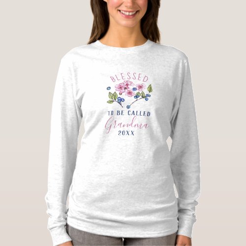 Blessed Grandma Floral T_Shirt