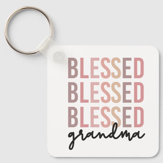 Blessed Grandma | Gifts for Grandma Keychain (Front)