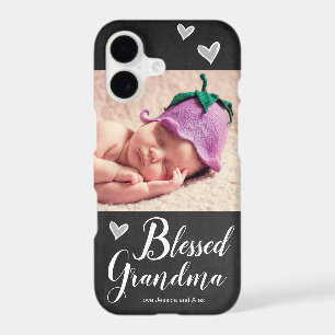 Blessed Grandma One Photo Chalkboard iPhone 17 Case
