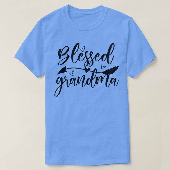 Blessed Grandma One Thankful Grandma Fall Thanksgi T-Shirt (Design Front)