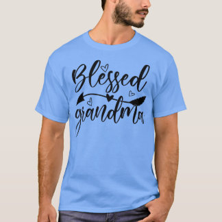 Blessed Grandma One Thankful Grandma Fall Thanksgi T-Shirt