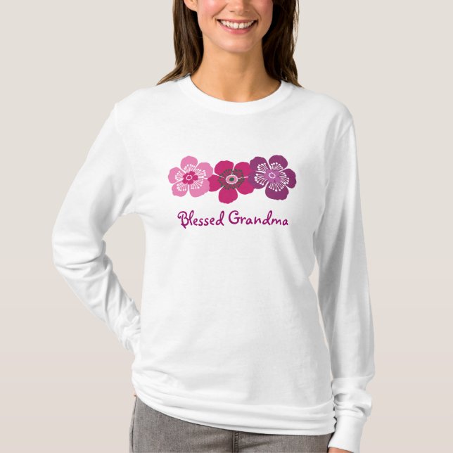 Blessed Grandma Shirt - Pink Purple (Front)