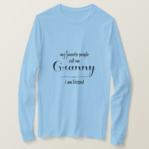Blessed Granny black text T_Shirt