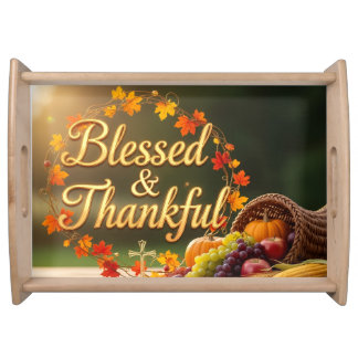 Blessed & Grateful Doormat - Inspirational Serving Tray