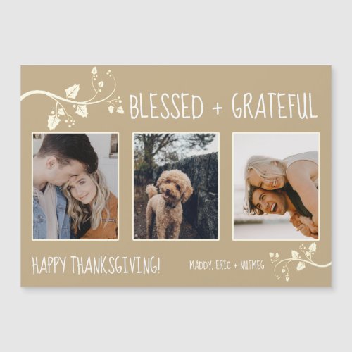 Blessed Grateful Multi Photo Happy Thanksgiving