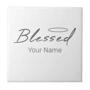 Blessed Halo Religious Design For Christian Gift Ceramic Tile