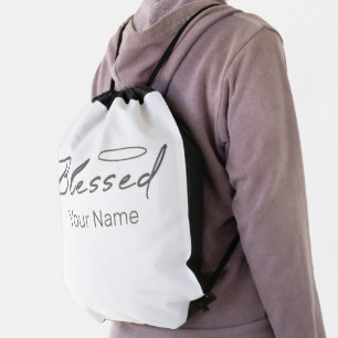 Blessed Halo Religious Design For Christian Gift Drawstring Bag