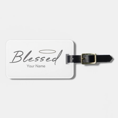 Blessed Halo Religious Design For Christian Gift Luggage Tag