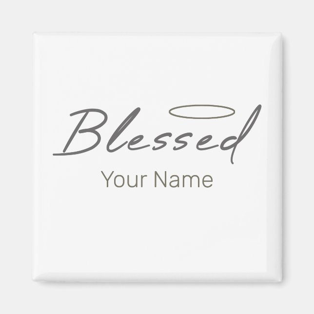 Blessed Halo Religious Design For Christian Gift Magnet (Front)