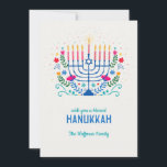 Blessed Hanukkah Flat Holiday Card<br><div class="desc">Send everyone a Hanukkah greeting with this charming, hand-drawn holiday card. (Image by pikisuperstar on Freepik). The card is easy to customize with your wording, font and font color. Not exactly what you're looking for? All our products can be custom designed to meet your needs at no extra charge. Simply...</div>