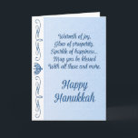Blessed Hanukkah Holiday Card<br><div class="desc">Share this lovely Hanukkah card with your friends and family for the holiday season.</div>