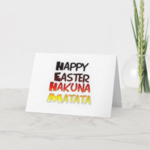Blessed Happy Easter Hakuna Matata Holiday Season Card