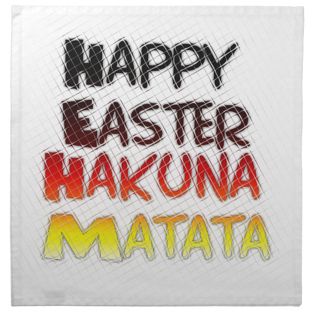 Blessed Happy Easter Hakuna Matata Holiday Season Cloth Napkin (Front)