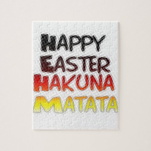 Blessed Happy Easter Hakuna Matata Holiday Season Jigsaw Puzzle