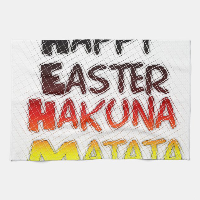 Blessed Happy Easter Hakuna Matata Holiday Season Towel (Horizontal)