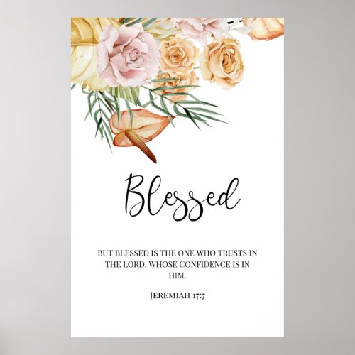 Blessed Happy Thanksgiving Poster