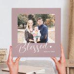 Blessed Heart Editable Color Wrapped Canvas<br><div class="desc">Preserve the precious moments with personalized wall decor. Makes a great gift! Designed by Berry Berry Sweet. Visit our website at berryberrysweet.com to learn more about us and our full product lines.</div>