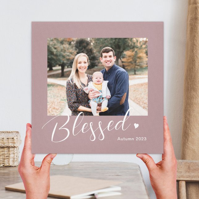  Blessed Heart Editable Color Wrapped Canvas Print (Creator Uploaded)