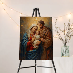 Blessed Holy Family Poster For Faithful Christmas