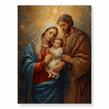 Blessed Holy Family Poster For Faithful Christmas