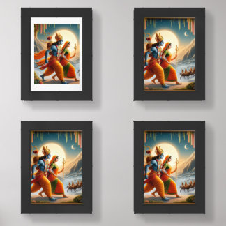 "Blessed Home: Shree Ram Divine Presence Poster" Wall Art Sets