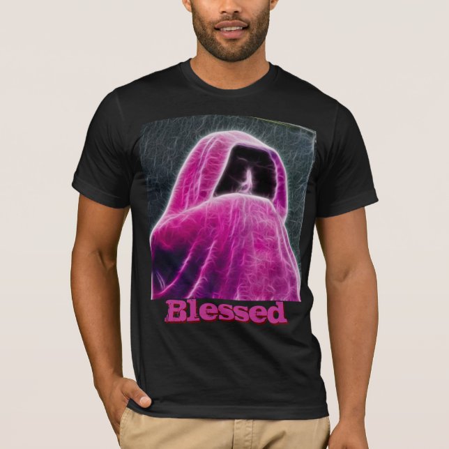 Blessed Hot Pink Hooded Reaper T-Shirt (Front)