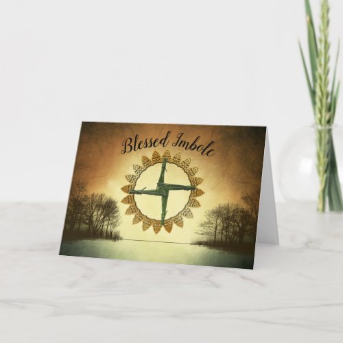 Blessed Imbolc Pagan Wiccan Holiday Sabbat Blank Card