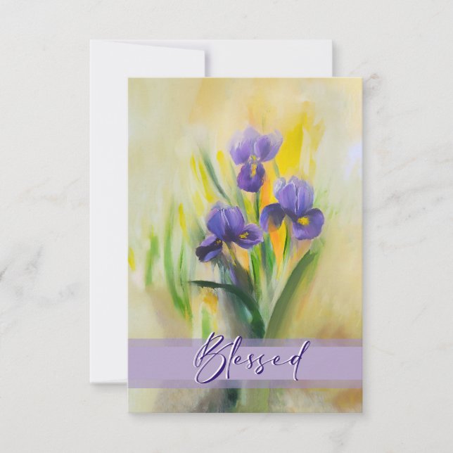 Blessed Iris notecard  (Front)