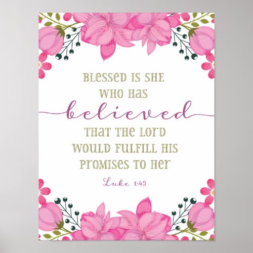 Blessed is She Who Believed Art Print