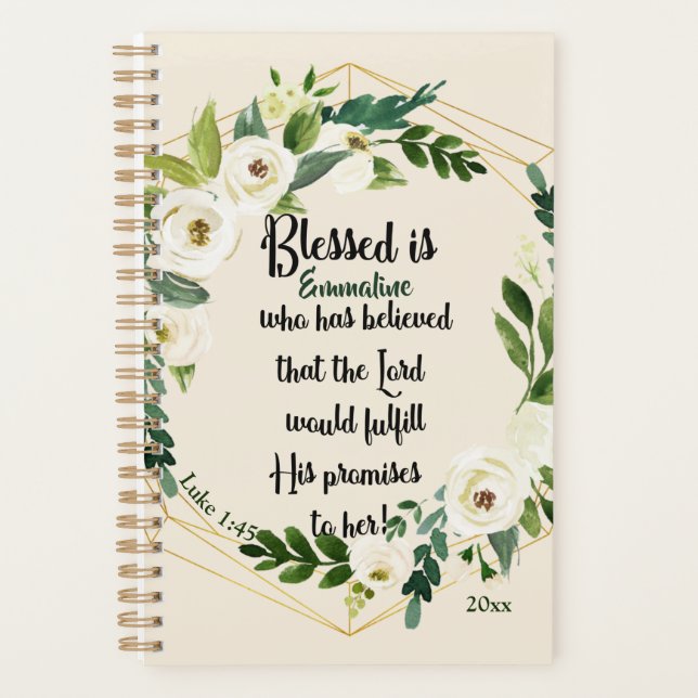 Blessed Is She Who Believed Name 2023 Christian Planner (Front)